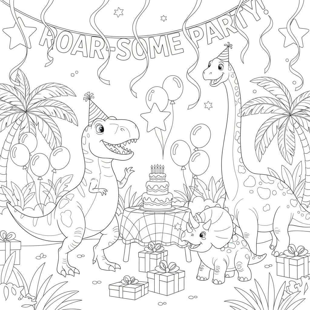 Dinosaurs coloring pages