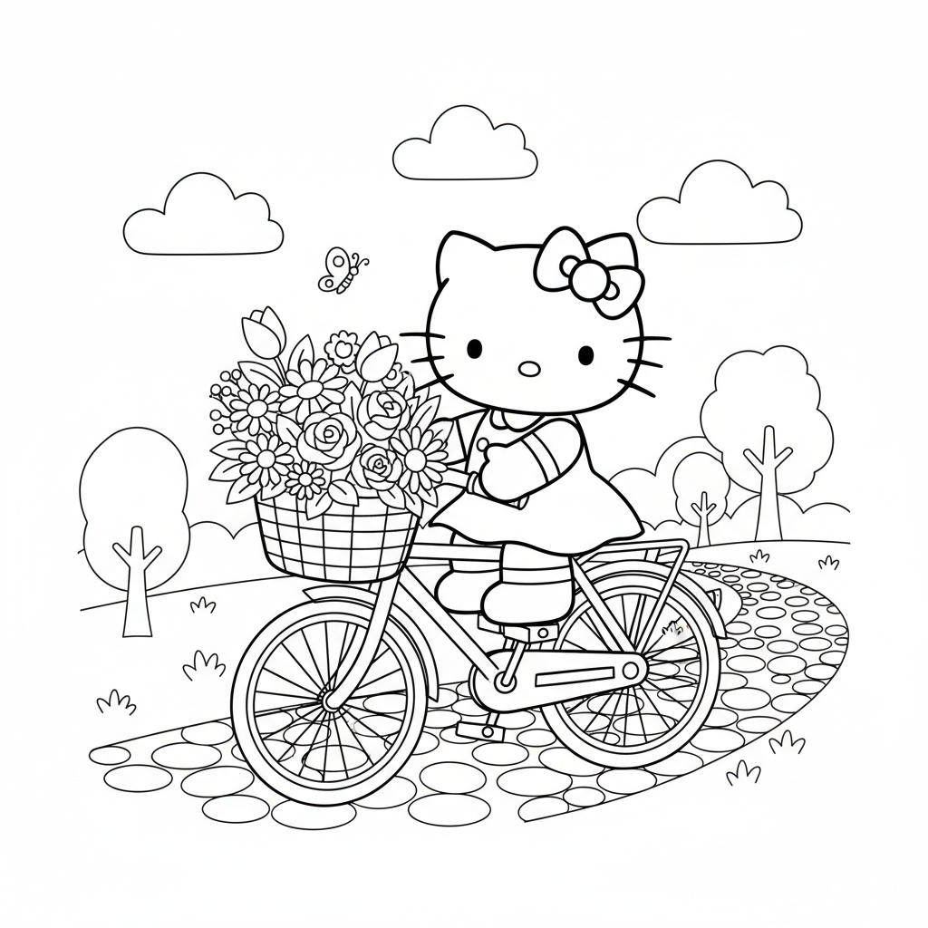 Hello Kitty coloring pages