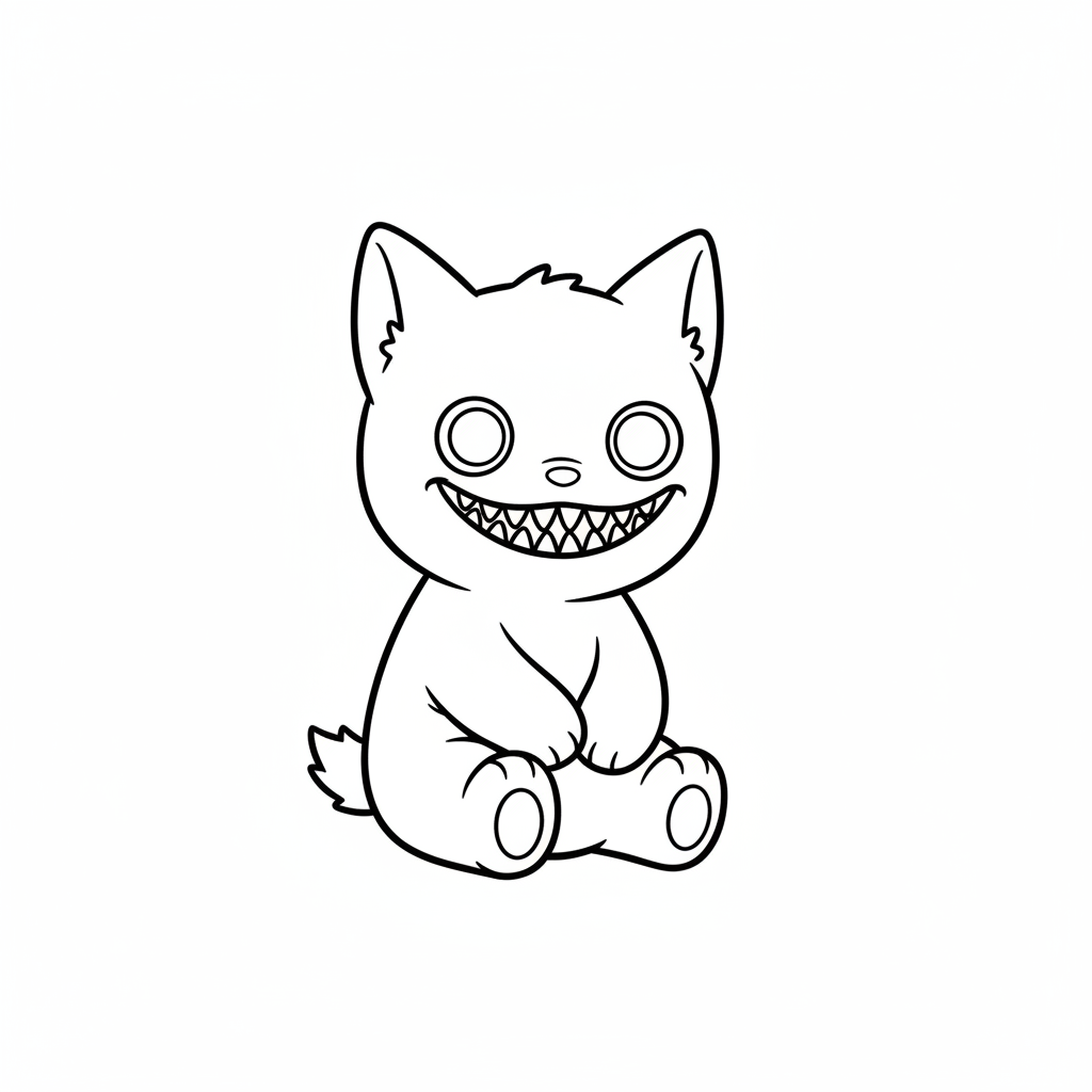 Labubu in his classic pose with big eyes and mischievous grin