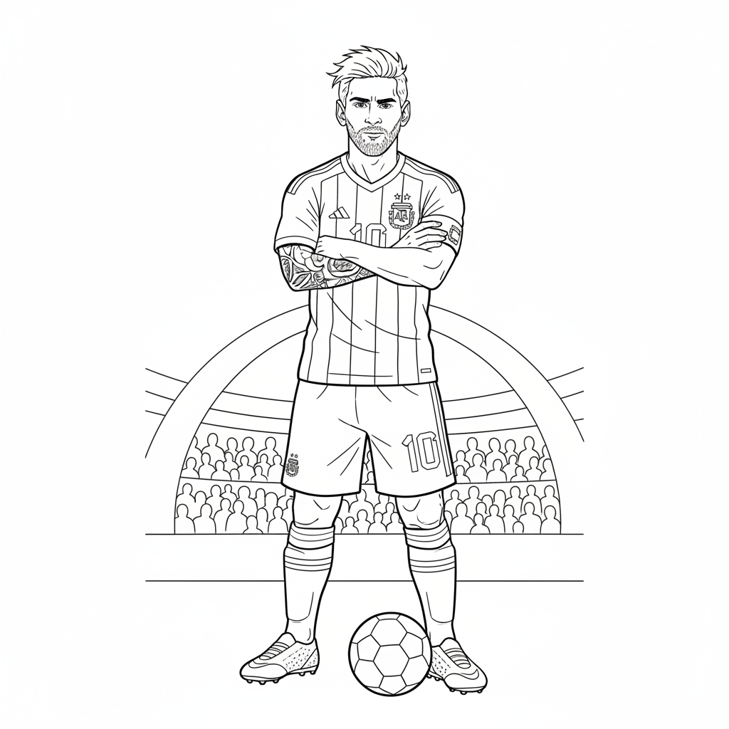 Messi coloring pages