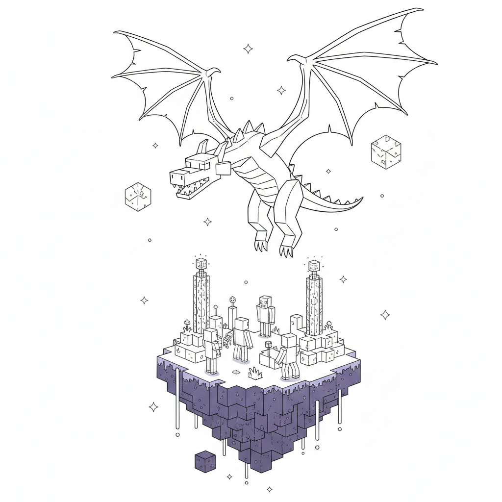 Minecraft coloring pages