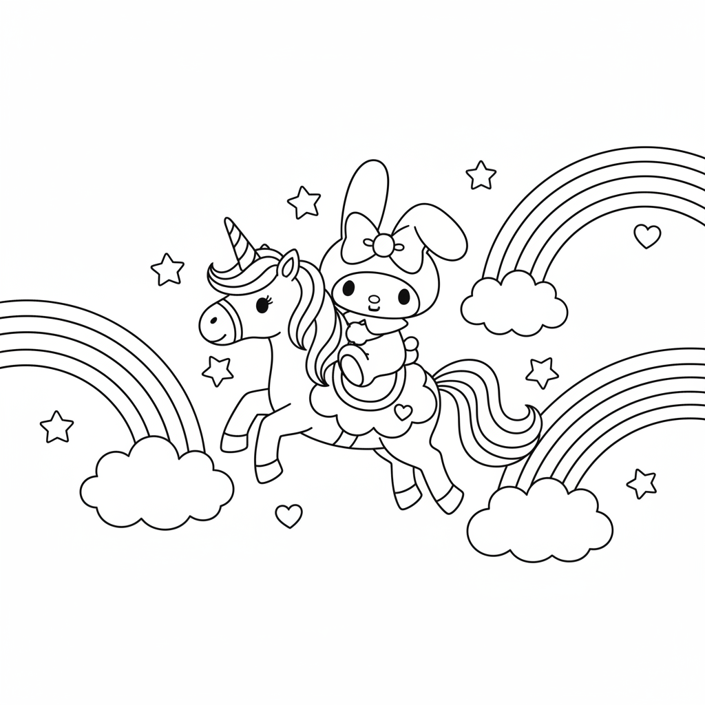 My Melody coloring pages