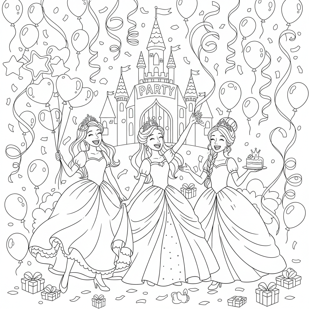 Princesses coloring pages