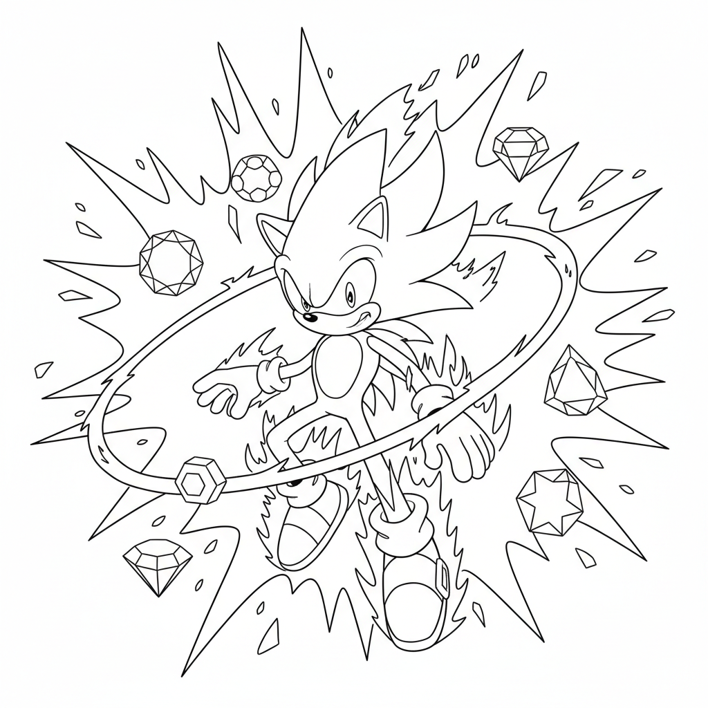 Sonic coloring pages