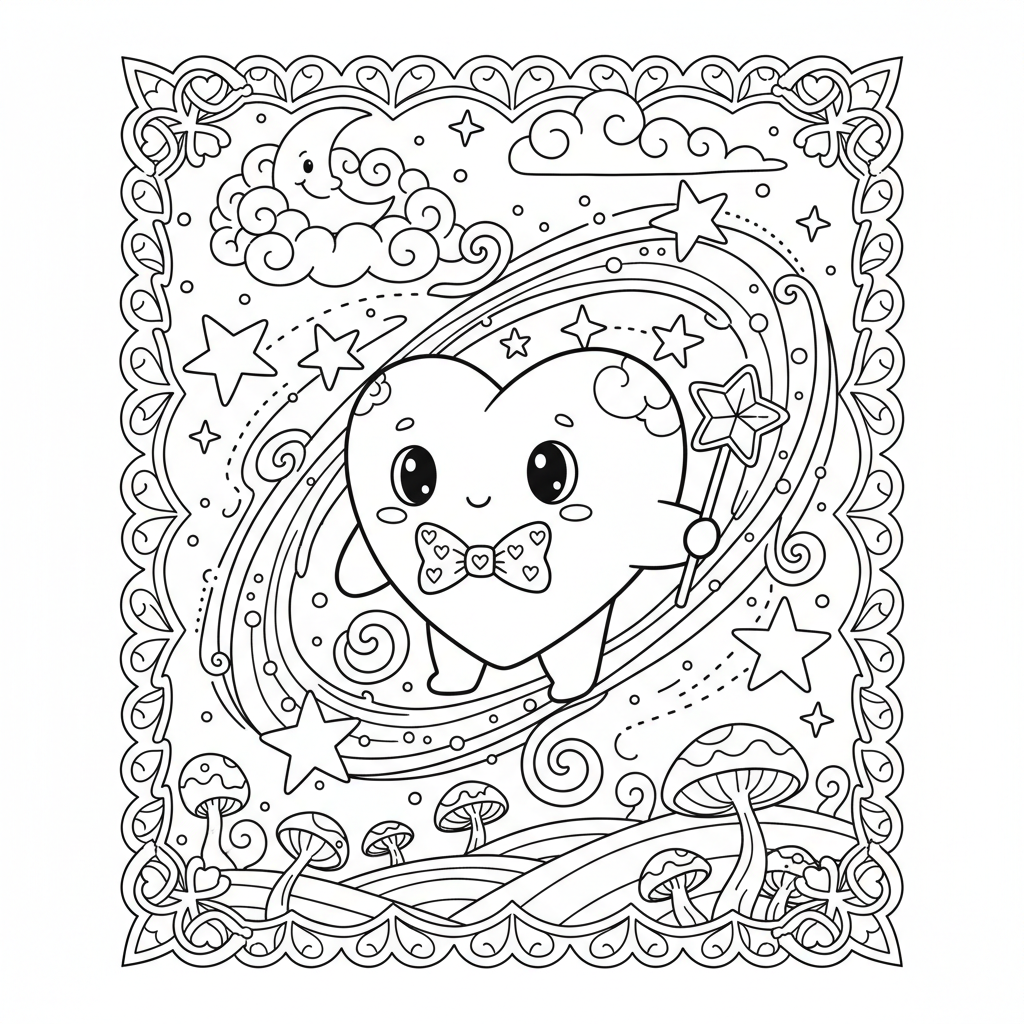 Valentine coloring pages