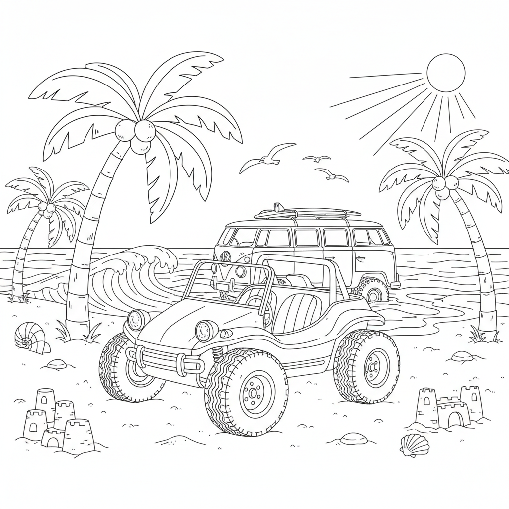 Vehicles coloring pages