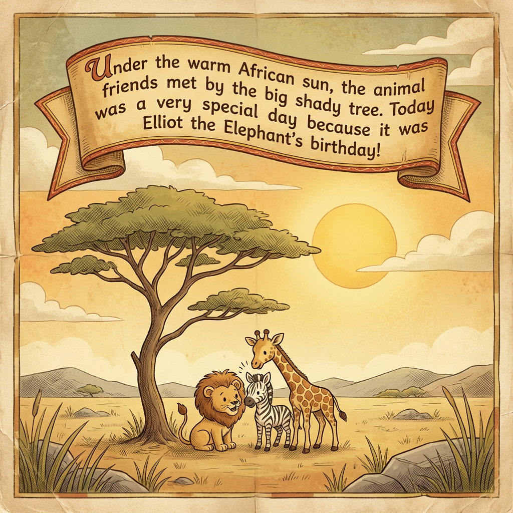 A Giant Surprise for Elliot – AI illustrated storybook