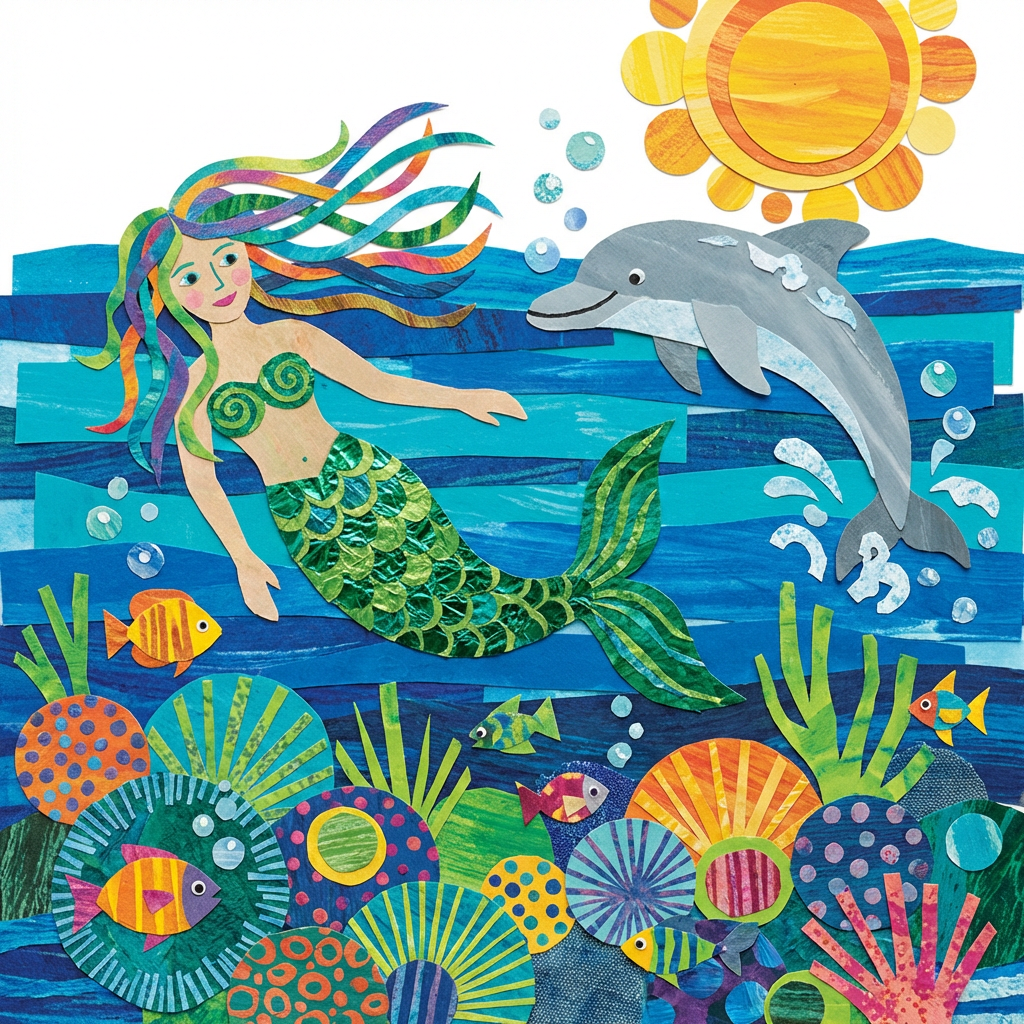 Marina and the Sparkling Sea Quest – AI illustrated storybook